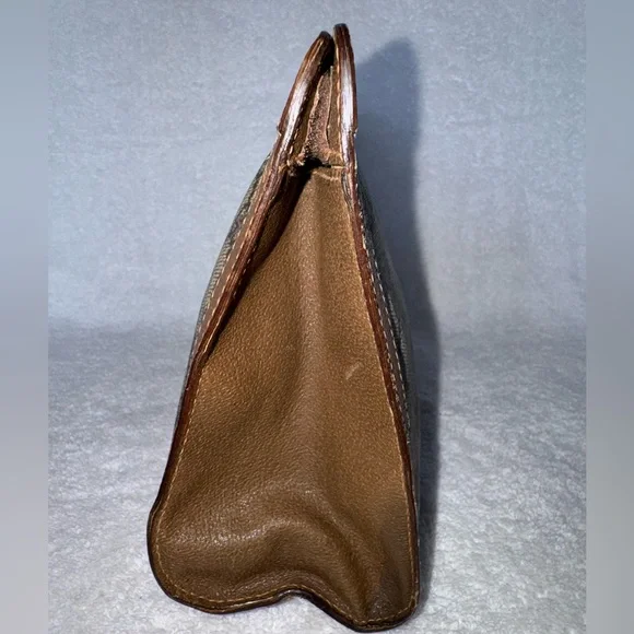 Gucci Vintage PVC/Leather GG Web Sherry Line Clutch. - Picture 4 of 16